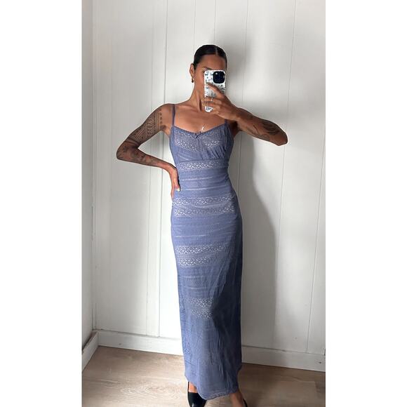 Laundry By Shelli Segal Dresses & Skirts - VTG 90’s Laundry By Shelli Segal  Purple Lace Maxi Dress